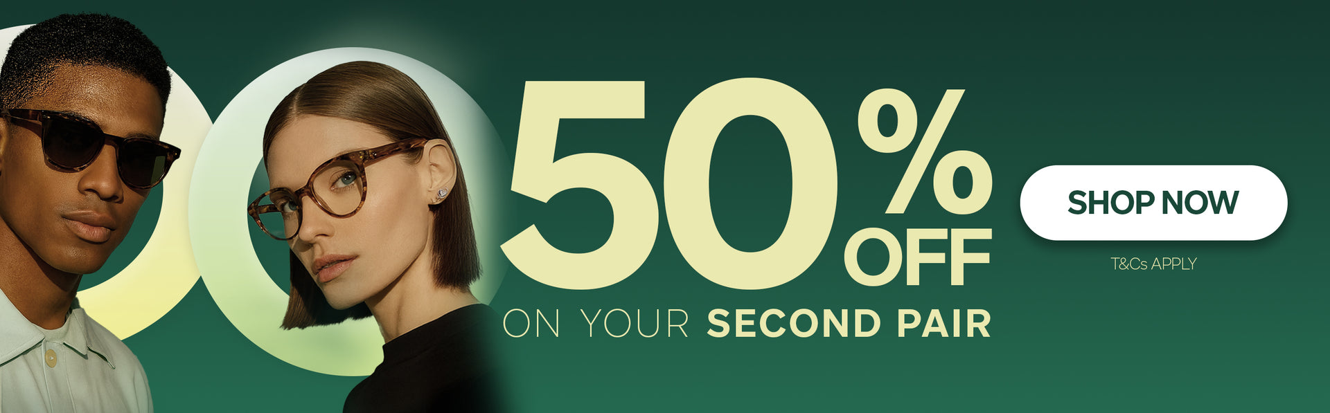 50% off your second pair