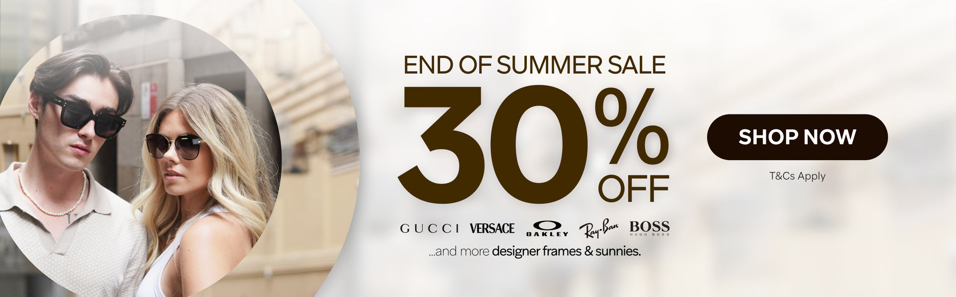 30% OFF FRAMES & SUNGLASSES