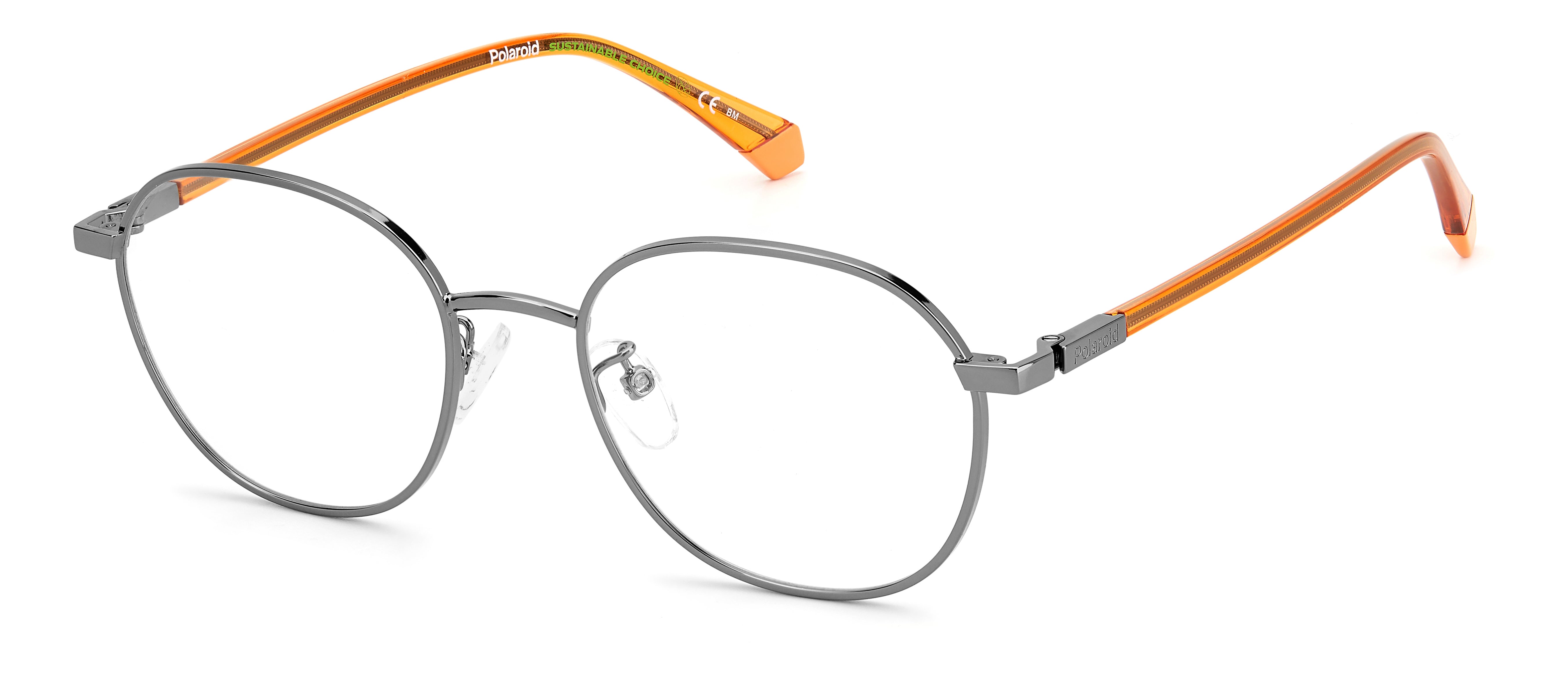 Polaroid Brown Metal Glasses (Frames)