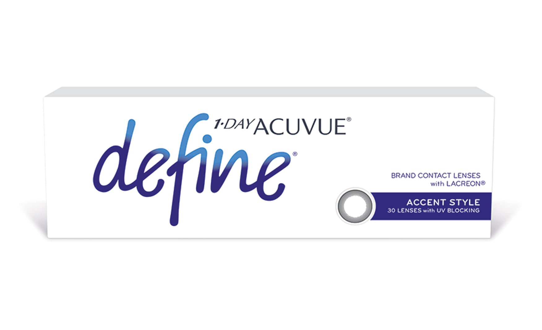 ACUVUE 1 DAY DEFINE WITH LACREON, ACCENT STYLE - 30 LENSES - 1 DAY product image