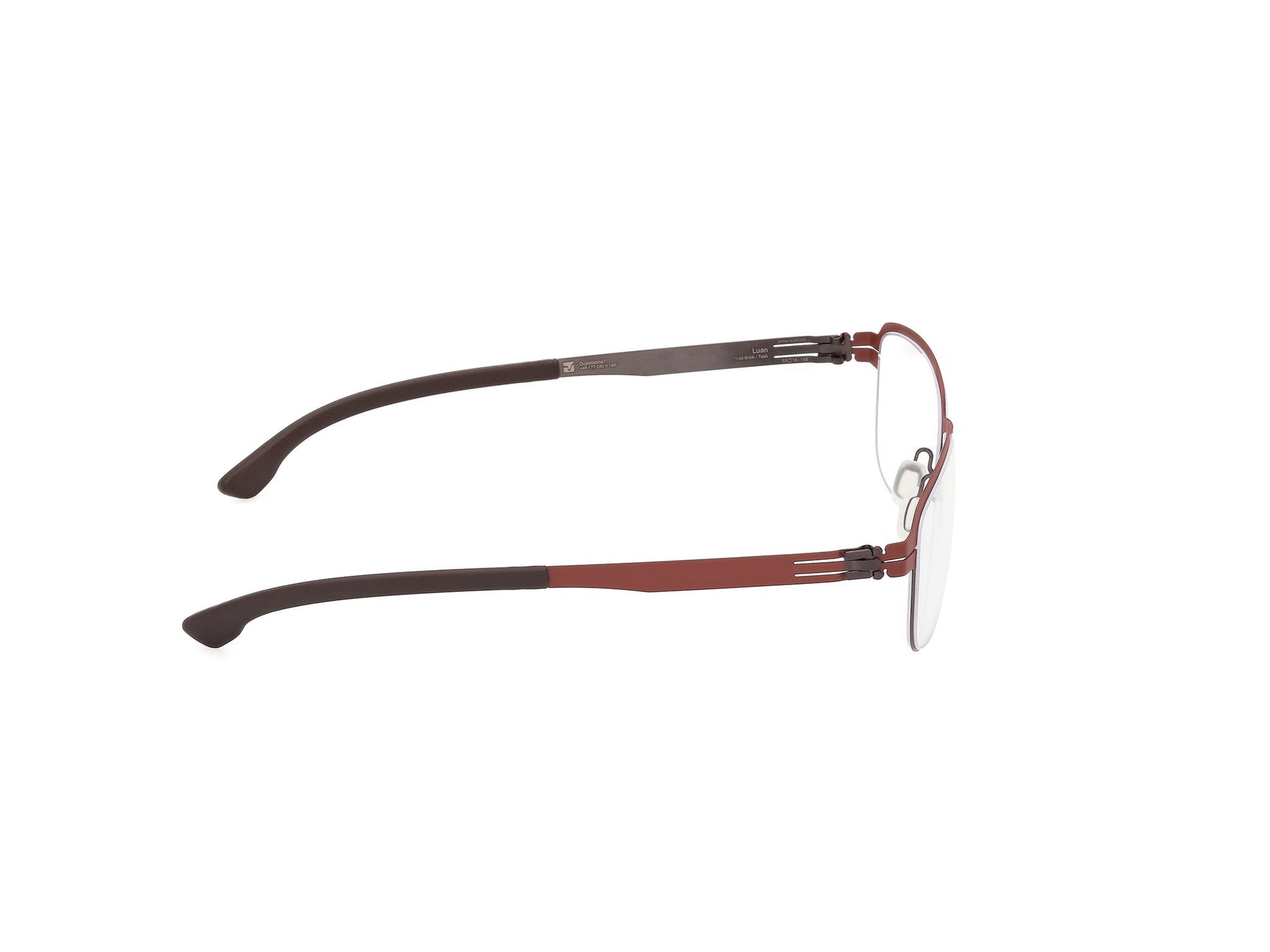 IC! BERLIN-LUAN-TEAK-FIRED BRIC-5316-SPECTACLE FRAME