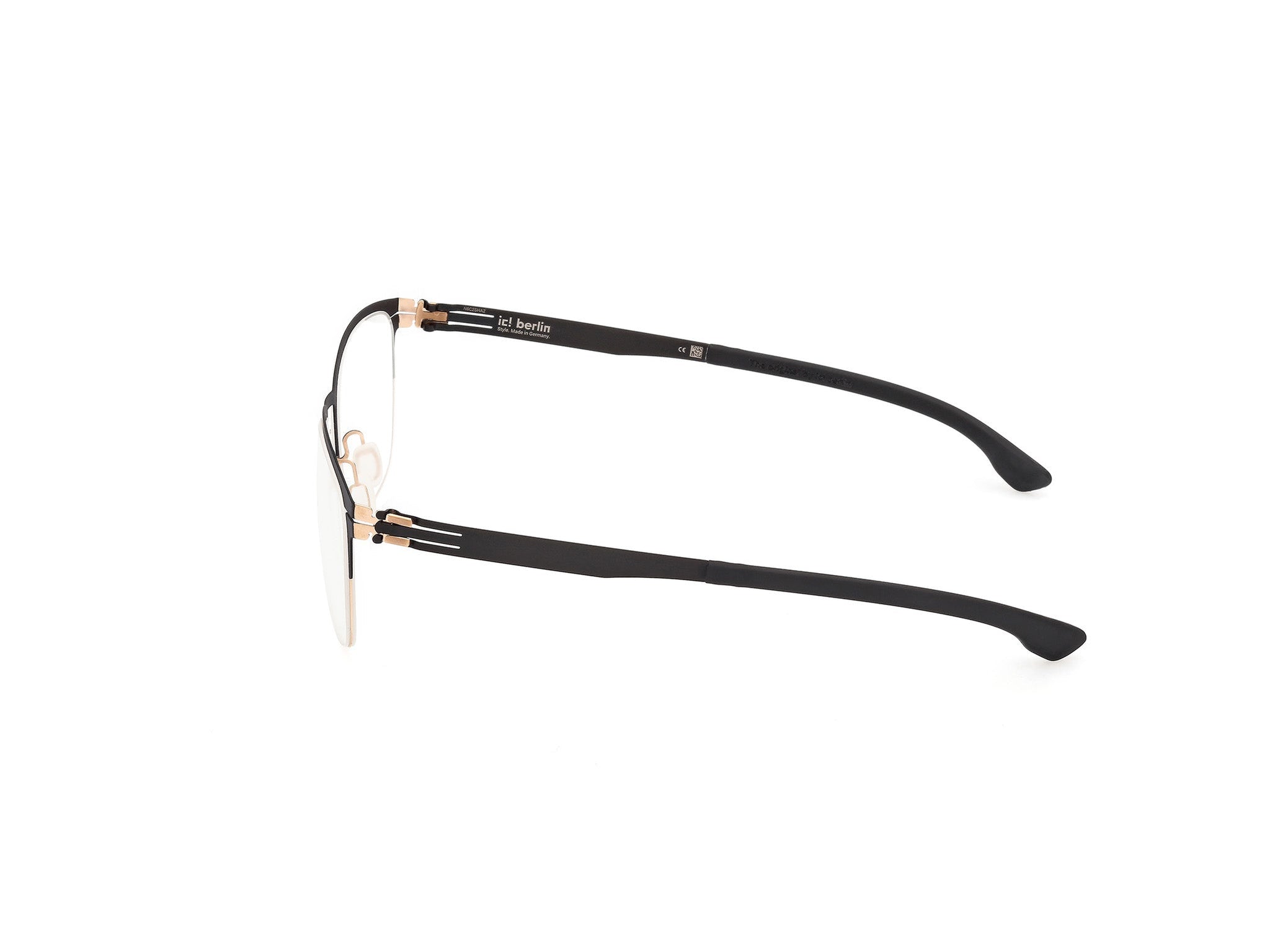 IC! BERLIN-THE LONE WOLF LARGE-ROSE-BLACK POP-5320-SPECTACLE FRAME