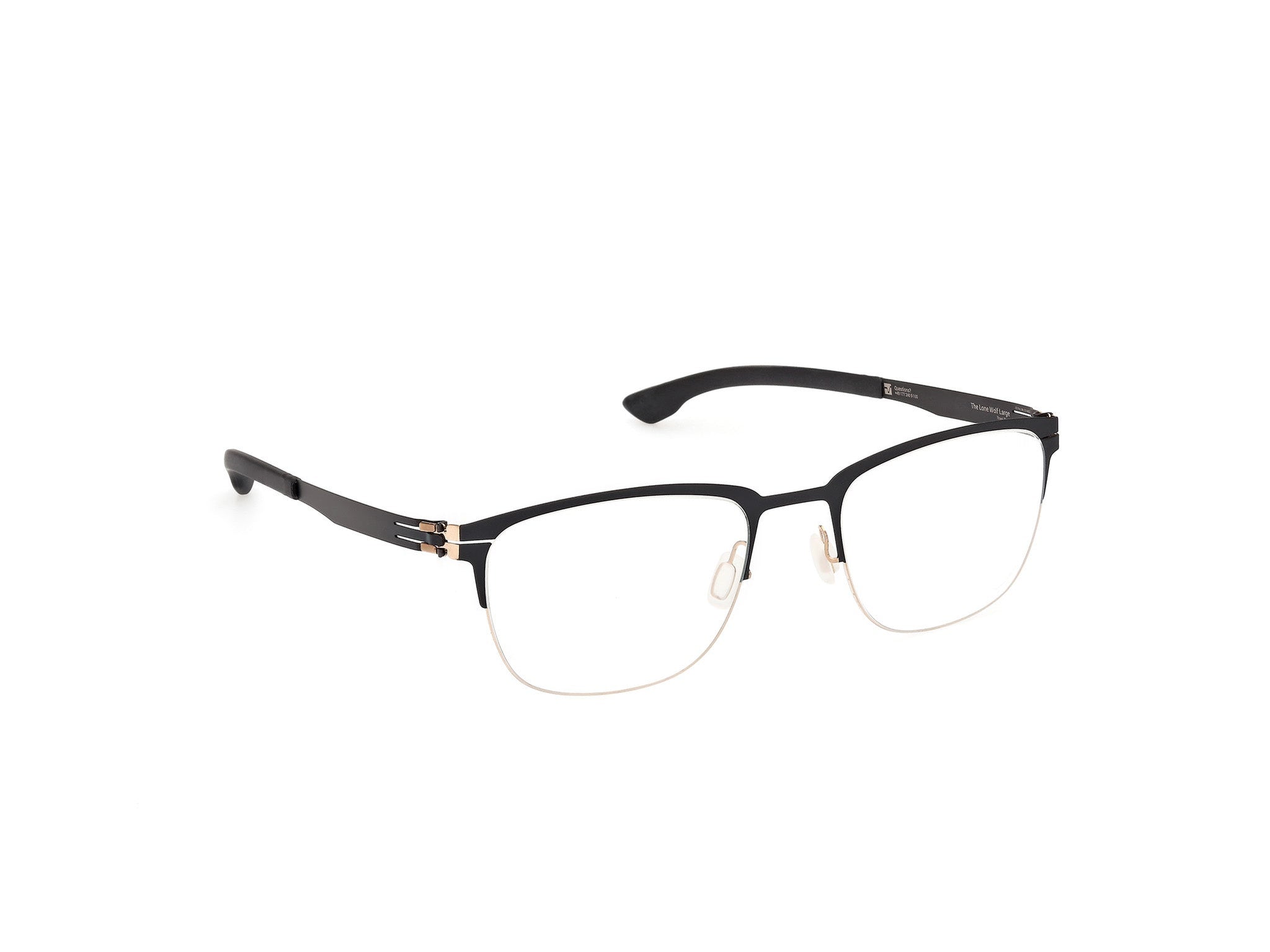 IC! BERLIN-THE LONE WOLF LARGE-ROSE-BLACK POP-5320-SPECTACLE FRAME