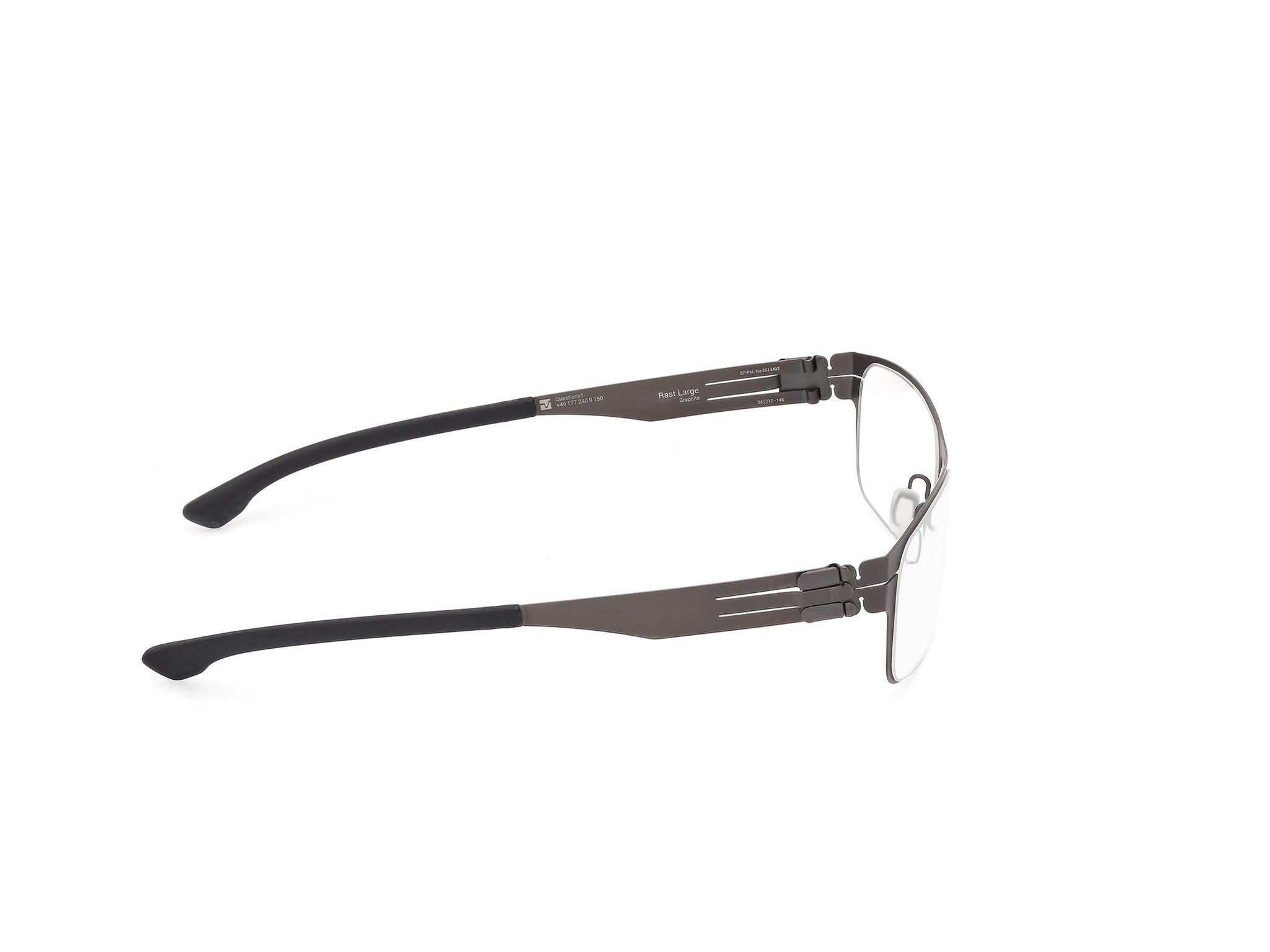IC! BERLIN-RAST LARGE-GRAPHITE :BLACK-5517-SPECTACLE FRAME