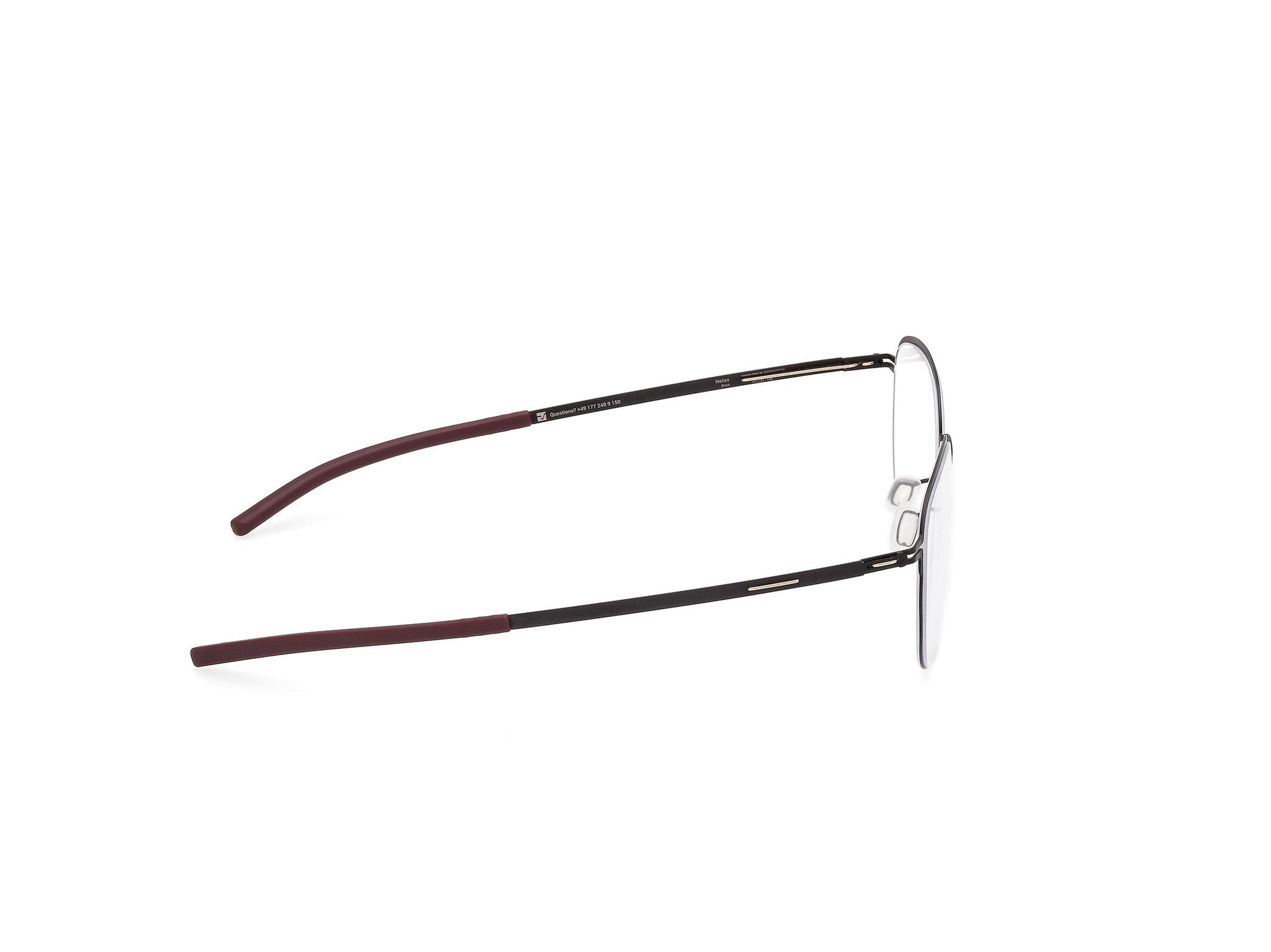 IC! BERLIN-NOTOS-BLACK :DARK-RED-4721-SPECTACLE FRAME