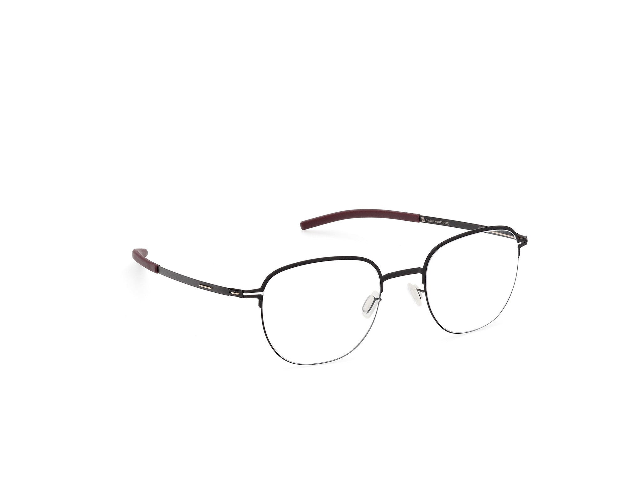 IC! BERLIN-NOTOS-BLACK :DARK-RED-4721-SPECTACLE FRAME