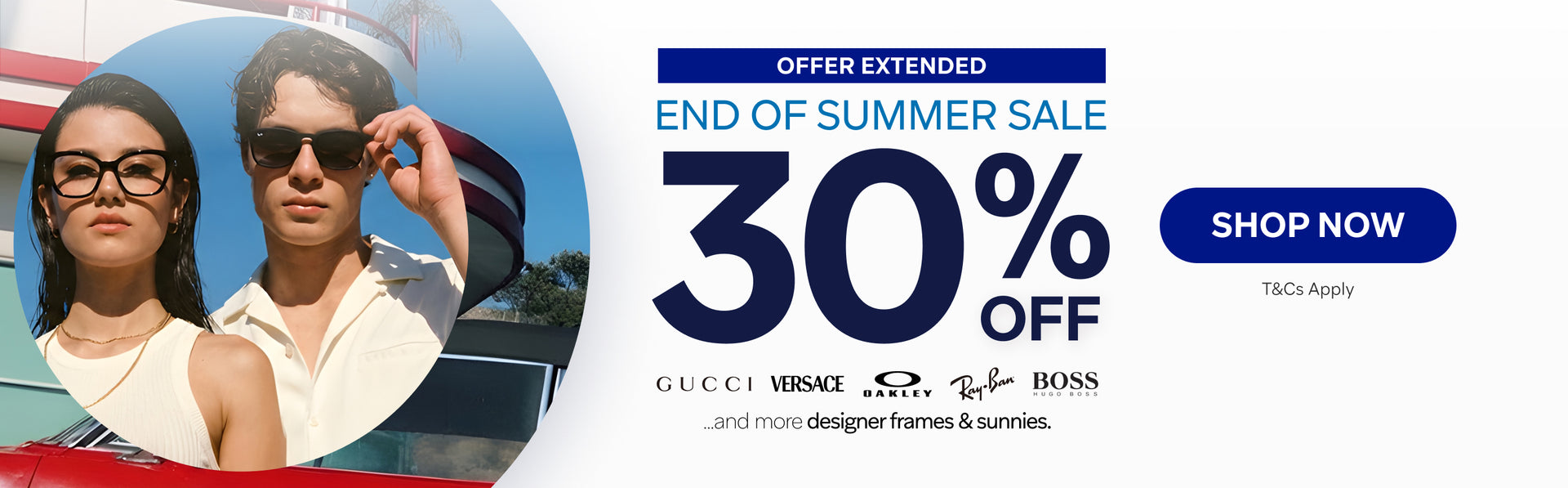 30% OFF FRAMES & SUNGLASSES