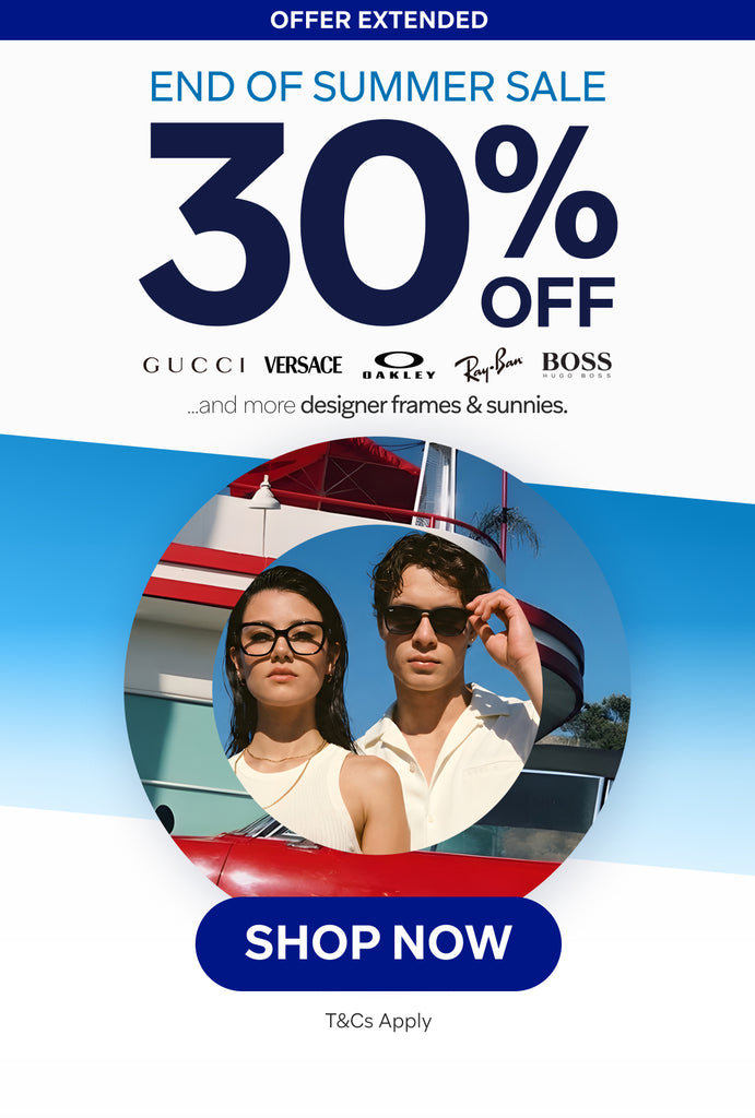 30% OFF FRAMES & SUNGLASSES